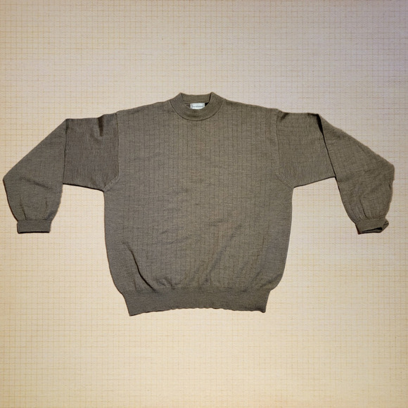 other Other - Jacobsons, Large | Men's Merino Wool  Textured Long Sleeve Sweater